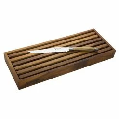 Laguiole - En Aubrac Bread Knife & Board Olivewood Set