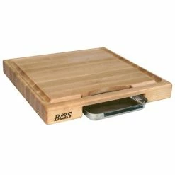 Boos - Maple Chopping Board With Pan 38x35cm
